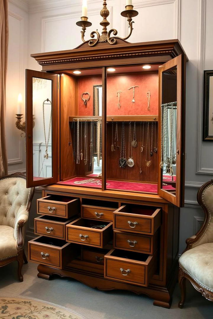 Convertible Jewelry Armoire - 30 Jewelry Storage Ideas