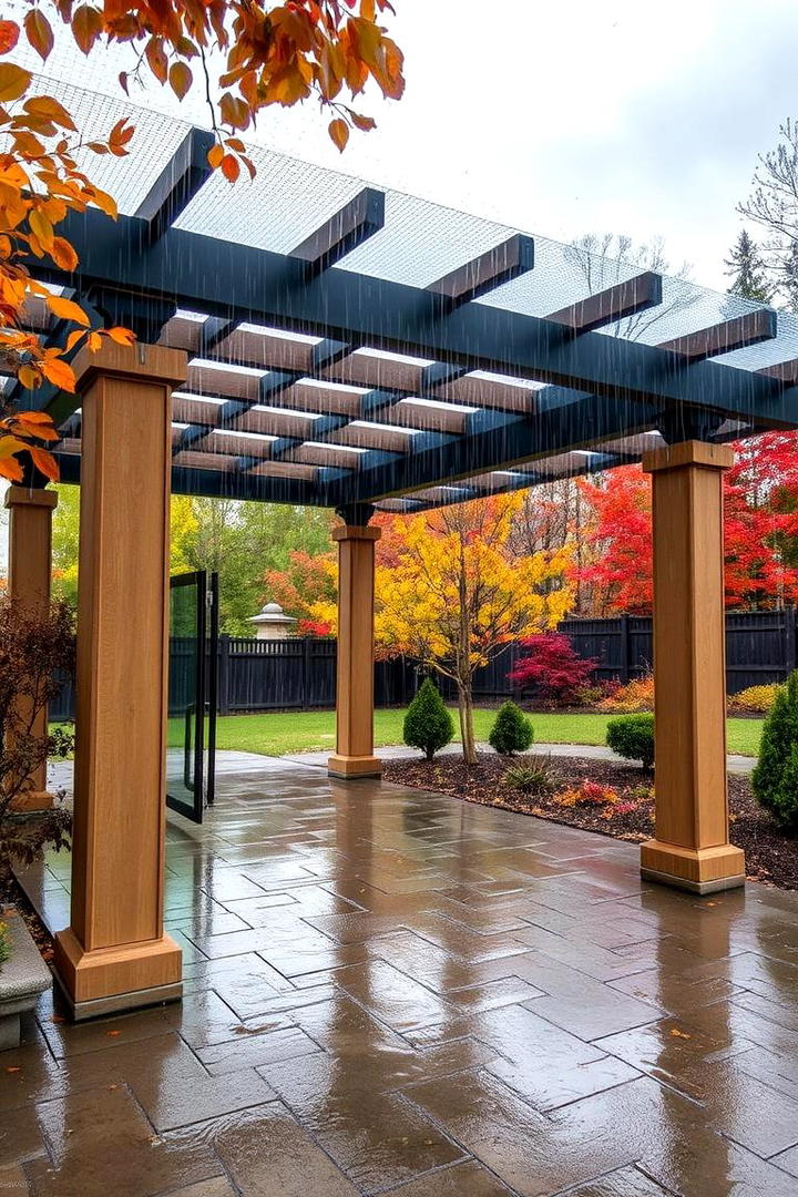 Convertible Pergola for All Seasons - 21 Patio With a Pergola Ideas