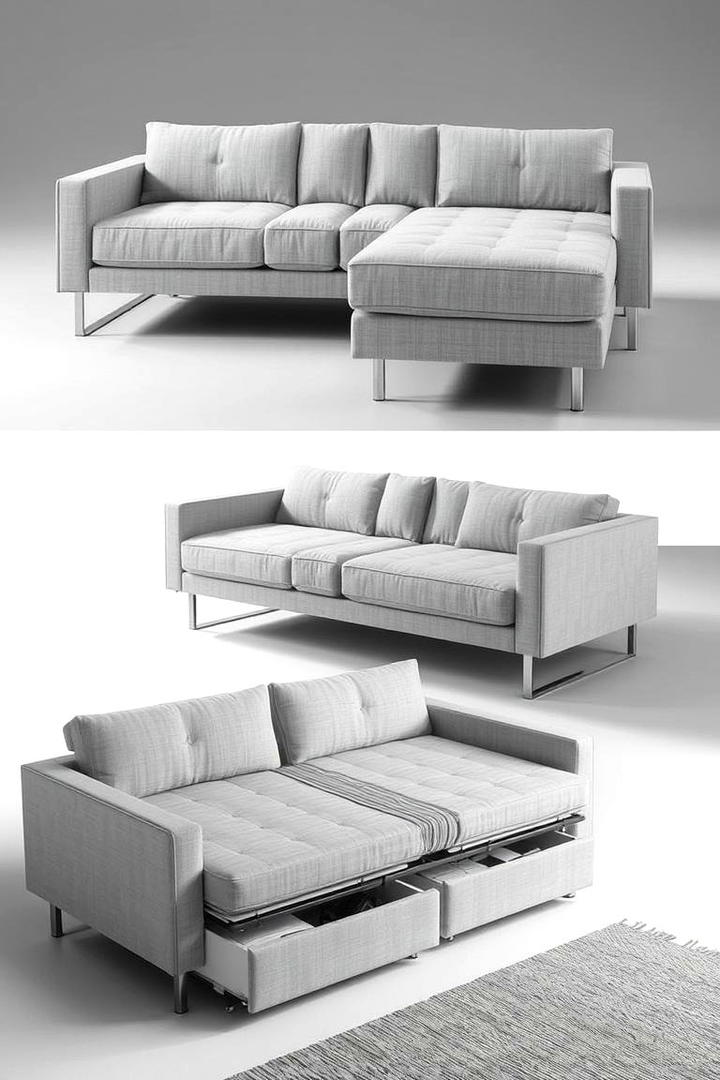 Convertible Sofa Bed - 30 Basement Furniture Ideas