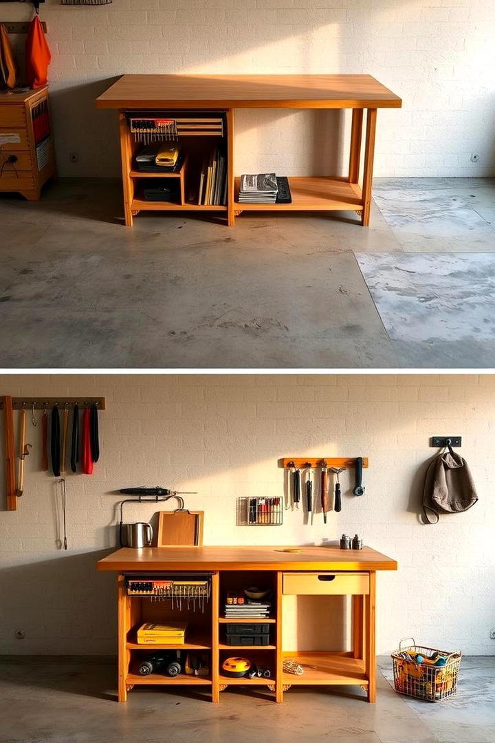 Convertible Workstations - 30 Garage Wall Ideas