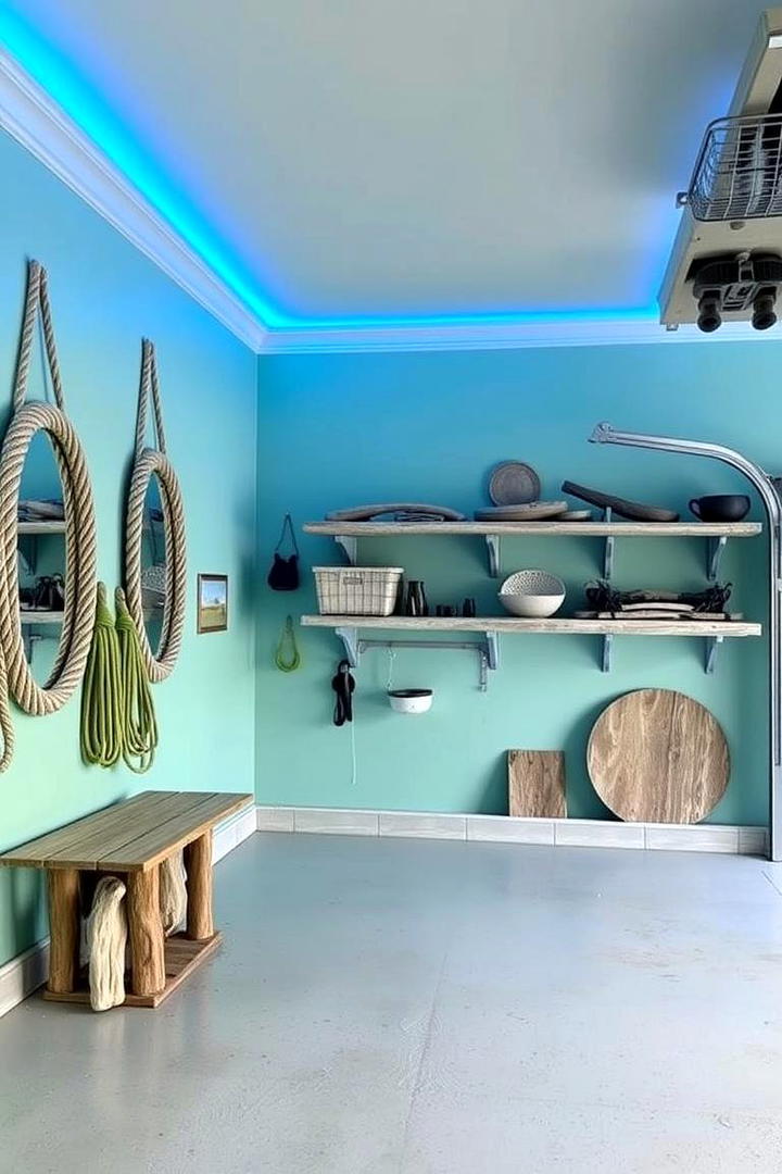 Cool Ocean Breeze - 30 Garage Wall Paint Ideas