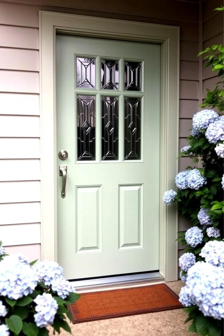 Cool Sage Green - 30 Mid Century Front Door Colors