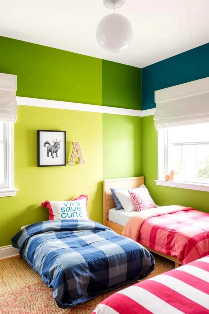 Coordinated Color Zones - 21 Boy and Girl Shared Small Room Ideas