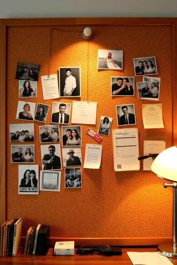 Corkboard Family Gallery - 30 Photo Display Ideas