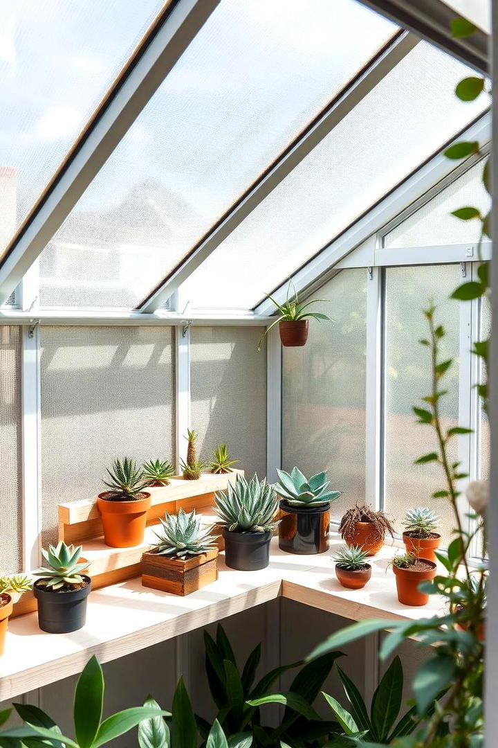 Corner Niche Plant Shelves - 30 Greenhouse Shelving Ideas