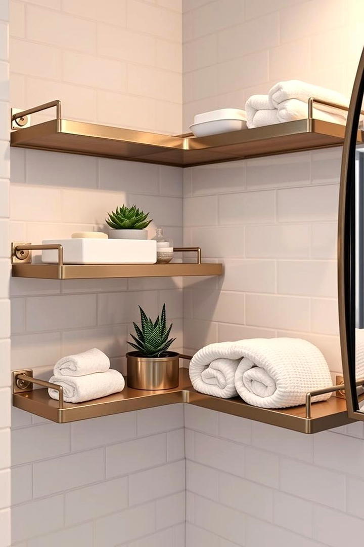 Corner Shelves to Utilize Unused Space - 21 Small Bathroom Storage Ideas