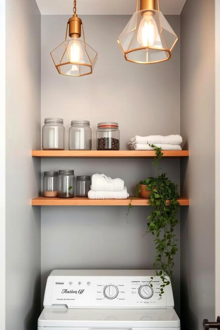 Corner Shelving Installations - 21 Laundry Room Storage Ideas