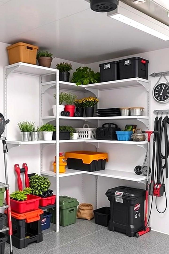 Corner Shelving Units - 30 Garage Shelving Ideas