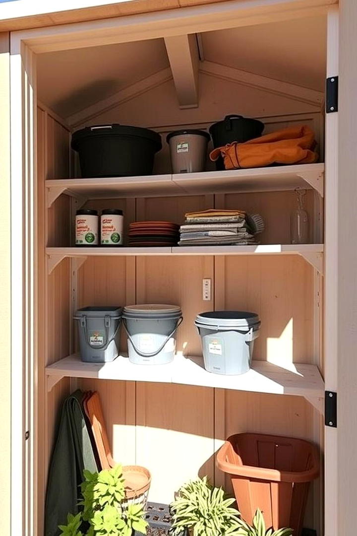 Corner Utility Shelves - 30 Shed Shelving Ideas