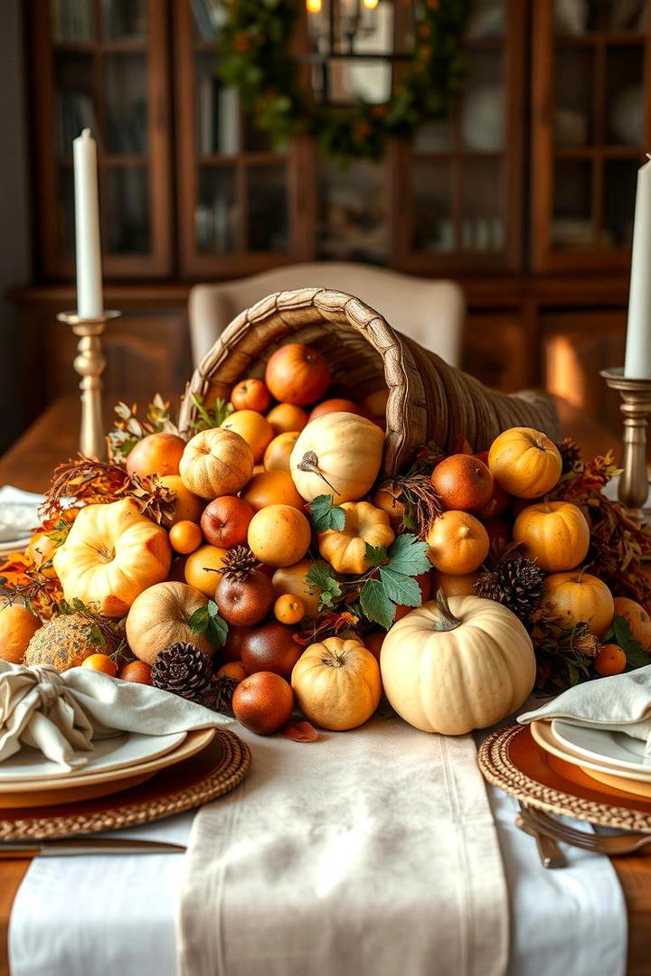 Cornucopia Centerpieces - 21 Thanksgiving Decoration Ideas