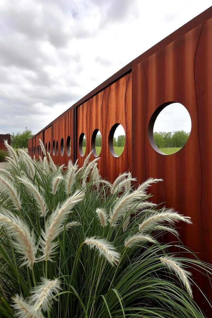 Corten Steel Garden Divider - 30 Garden Divider Ideas