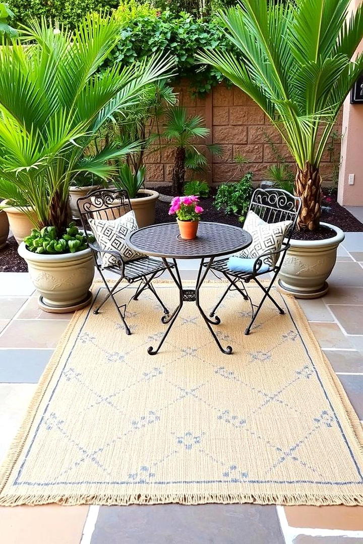 Cost Effective Outdoor Rug - 21 Backyard Ideas on a Budget