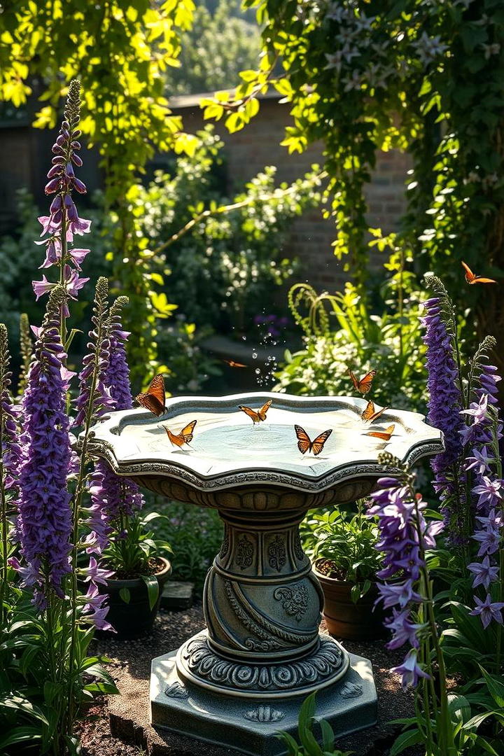 Cottage Style Birdbath - 21 Cottage Garden Ideas