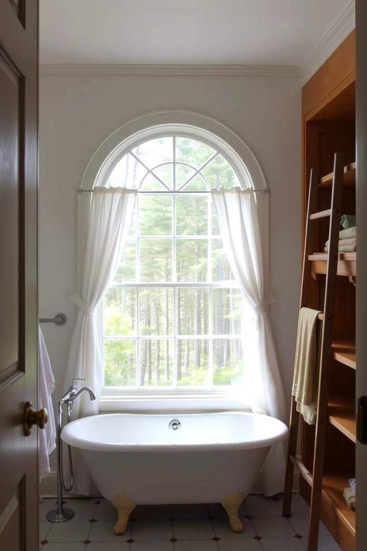 Cottage Window Views - 30 Cottage Bathroom Ideas