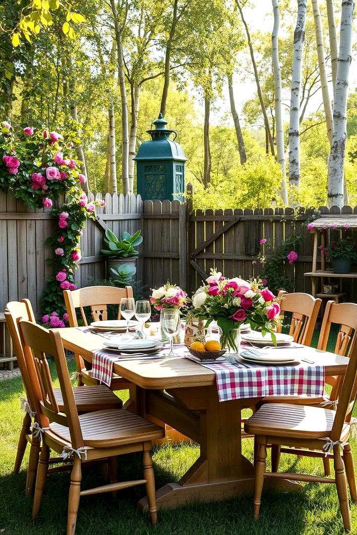 Country Cottage Outdoor Table - 30 Outdoor Dining Area Ideas