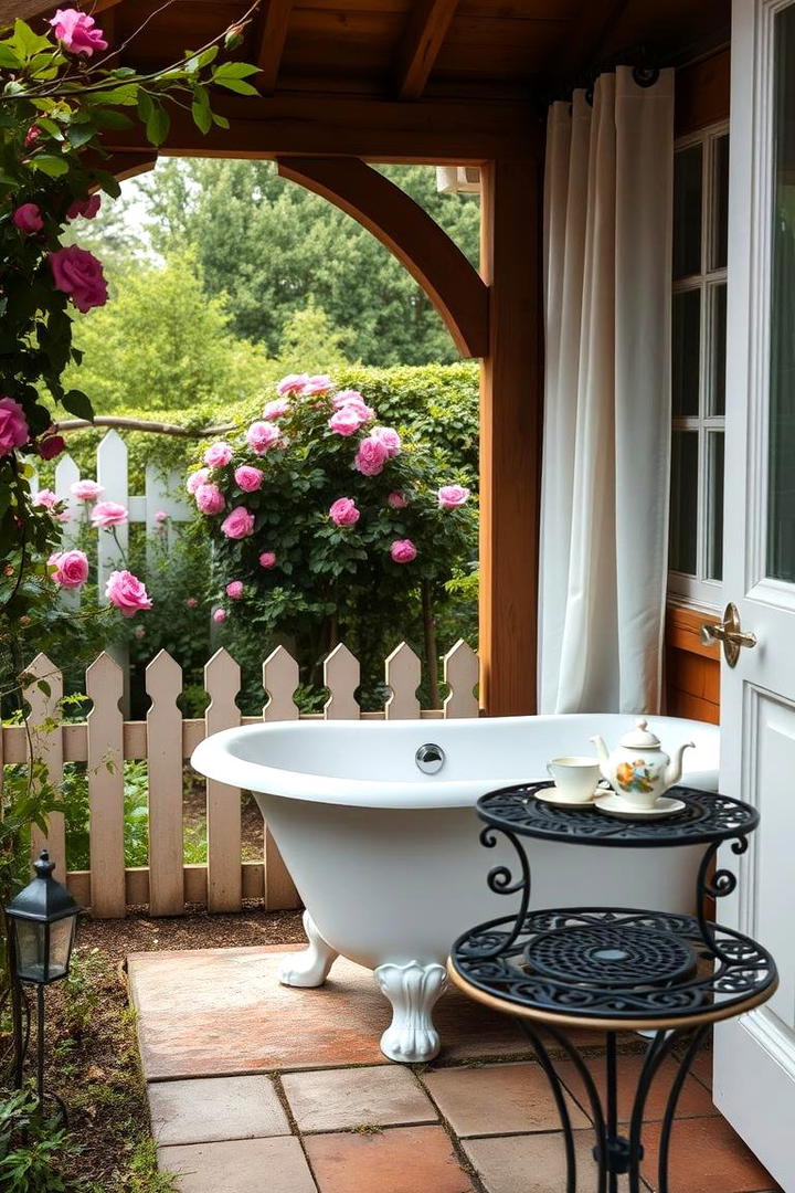 Country Cottage Soak - 30 Outdoor Bathtub Ideas