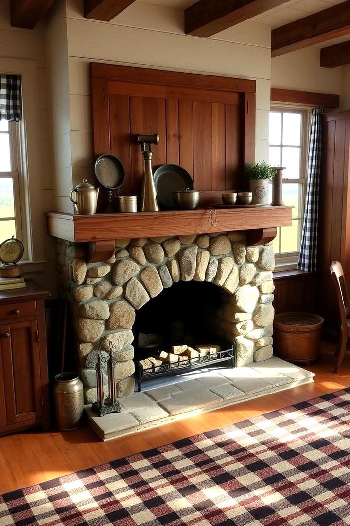 Country Farmhouse Hearth Vibe - 30 Fireplace Hearth Ideas