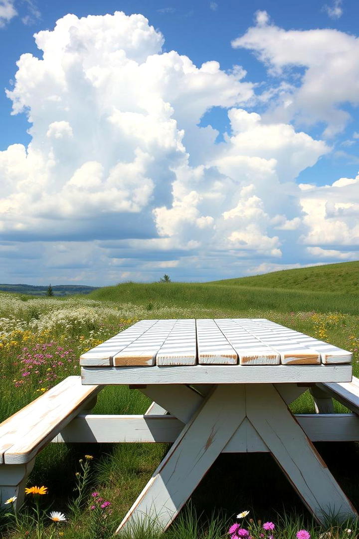 Country Style Picnic Bench - 30 Garden Bench Ideas