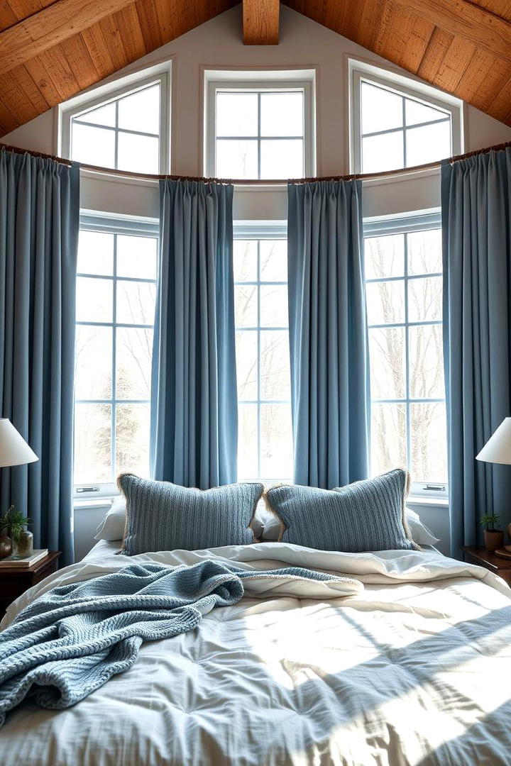 Cozy Blue Window Treatments - 21 Blue Bedroom Ideas