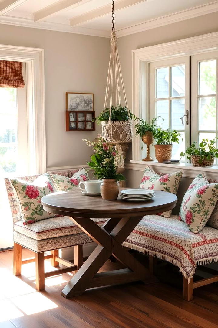 Cozy Breakfast Nook Design - 30 Cottage Kitchen Ideas