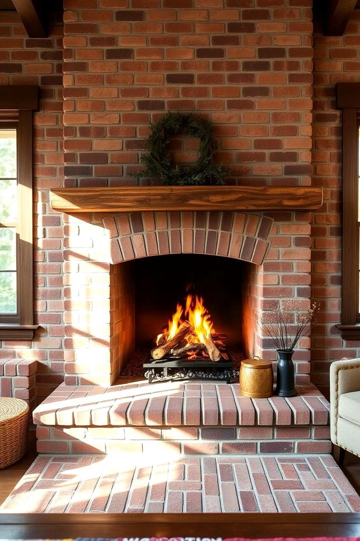 Cozy Brick Hearth - 21 Brick Fireplace Ideas