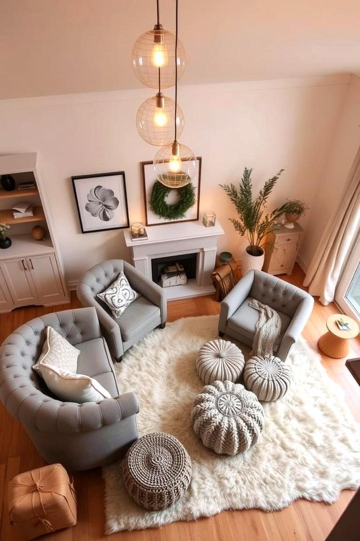 Cozy Contemporary Space - 30 Grey and Cream Living Room Ideas