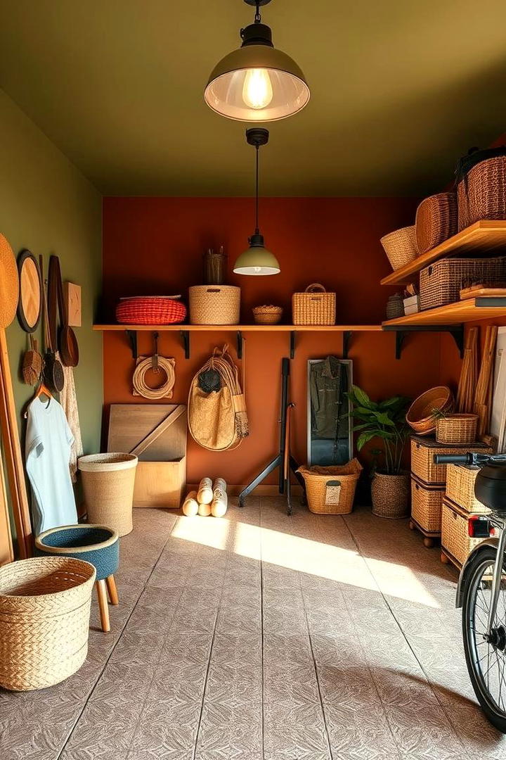 Cozy Earthy Tones - 30 Garage Wall Paint Ideas