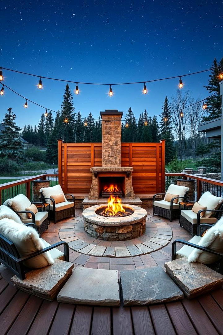 Cozy Fire Pit Deck Oasis - 21 Patio Deck Ideas