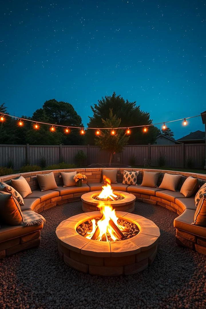 Cozy Fire Pit Lounge - 21 Backyard Decor Ideas