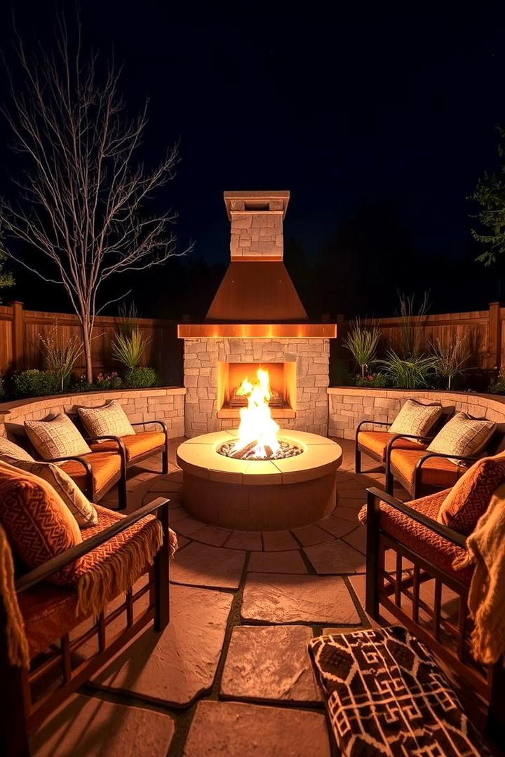 Cozy Fire Pit Nook - 21 Rooftop Deck Ideas