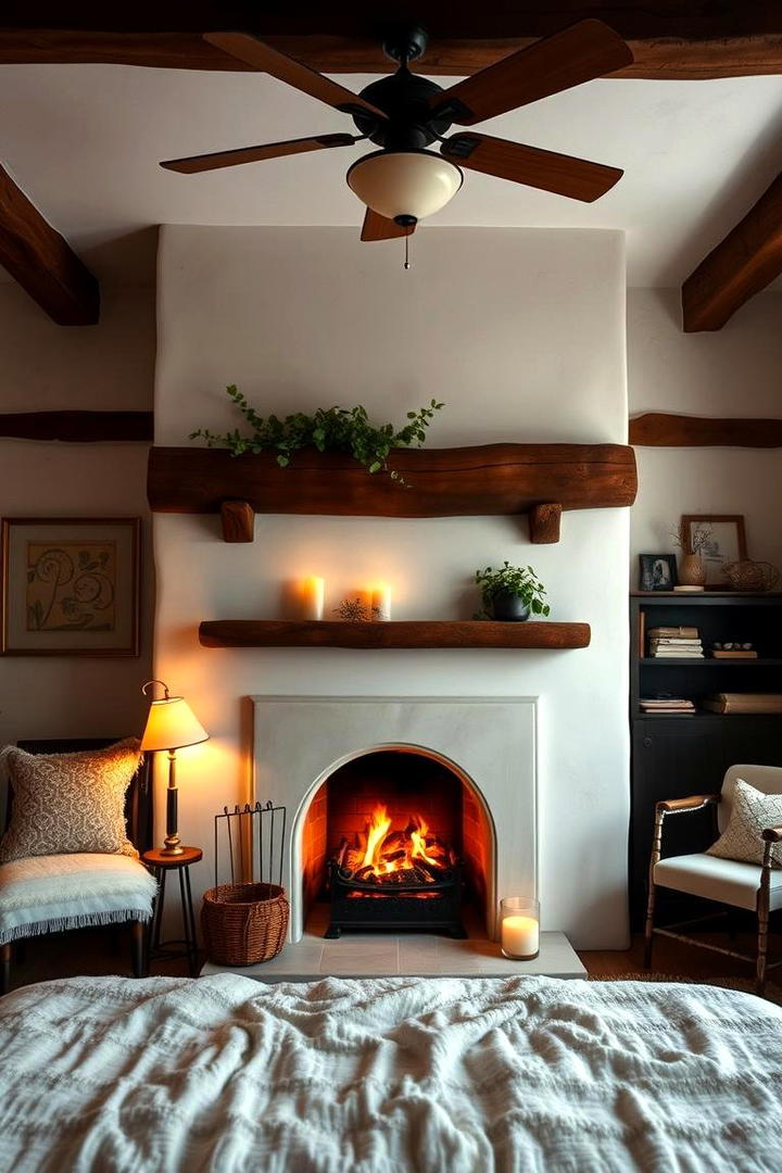 Cozy Fireplace Focal Point - 17 romantic bedroom ideas