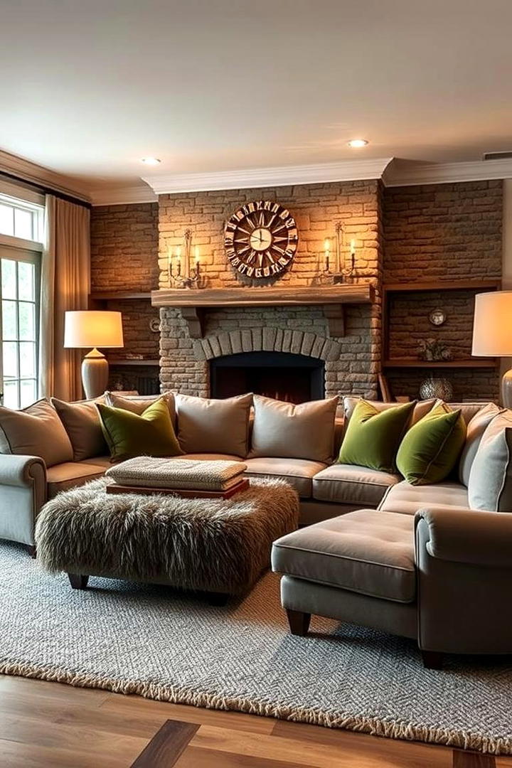 Cozy Greige Retreat with Plush Comfort - 30 Greige Living Room Ideas