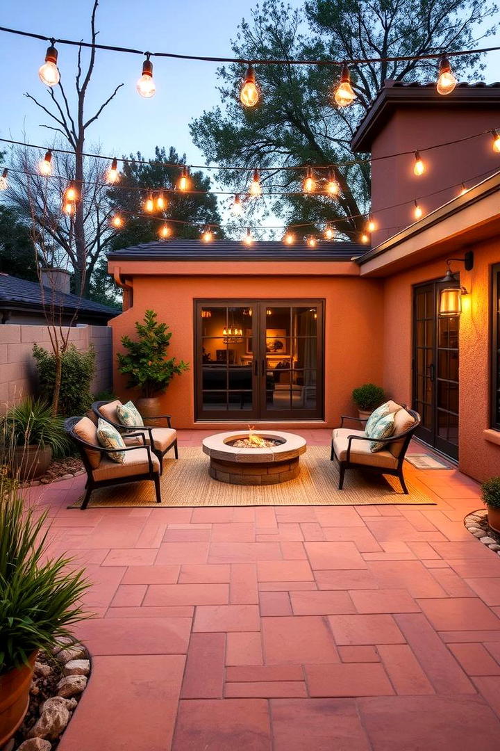 Cozy Intimate Spaces - 21 Stamped Concrete Patio Ideas