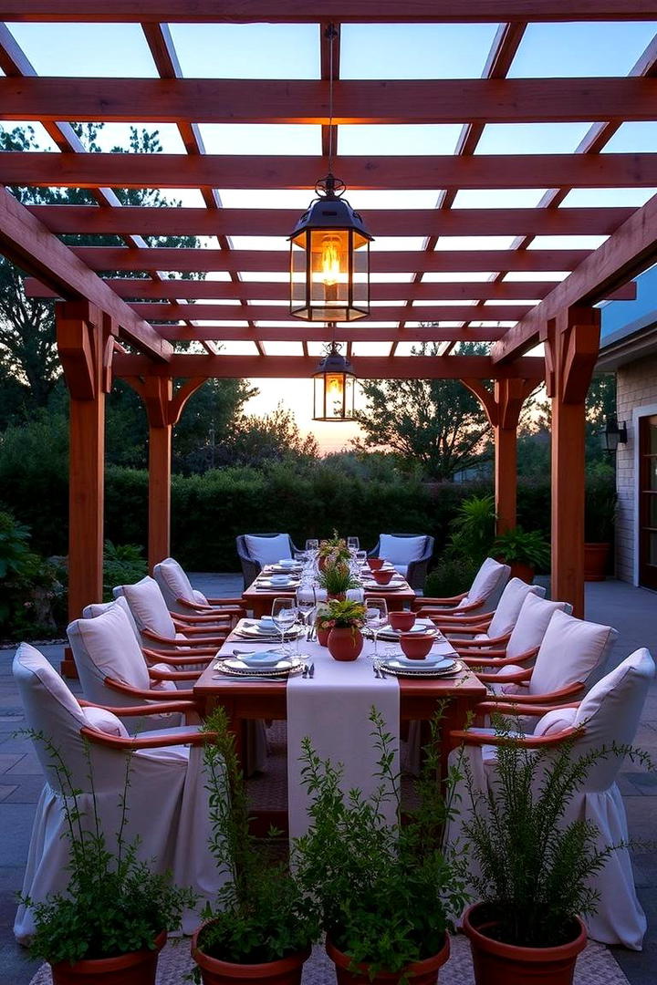 Cozy Outdoor Dining with Pergola - 21 Patio With a Pergola Ideas