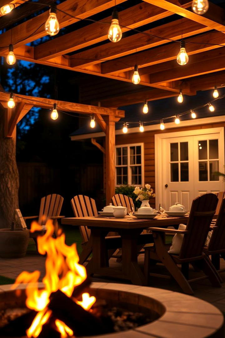 Cozy Outdoor Lighting - 30 Friendsgiving Decor Ideas