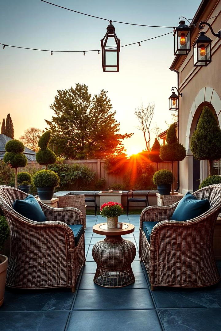 Cozy Outdoor Seating - 30 Front Yard Landscaping Ideas