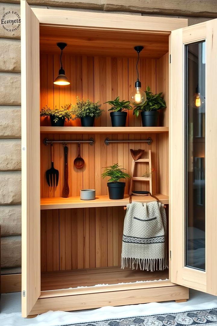 Cozy Plant Care and Storage Unit - 30 Greenhouse and Shed Combo Ideas