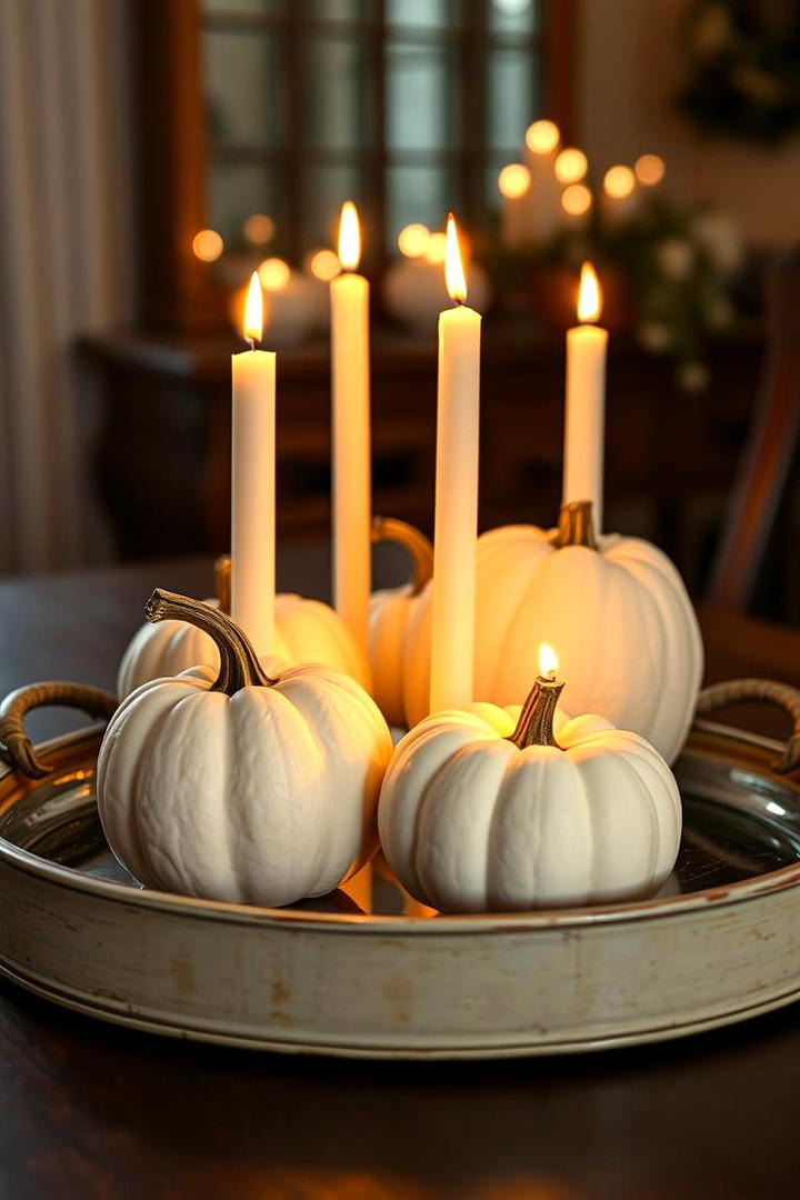 Cozy Pumpkin Candle Holders - 21 Pumpkin Decor Ideas