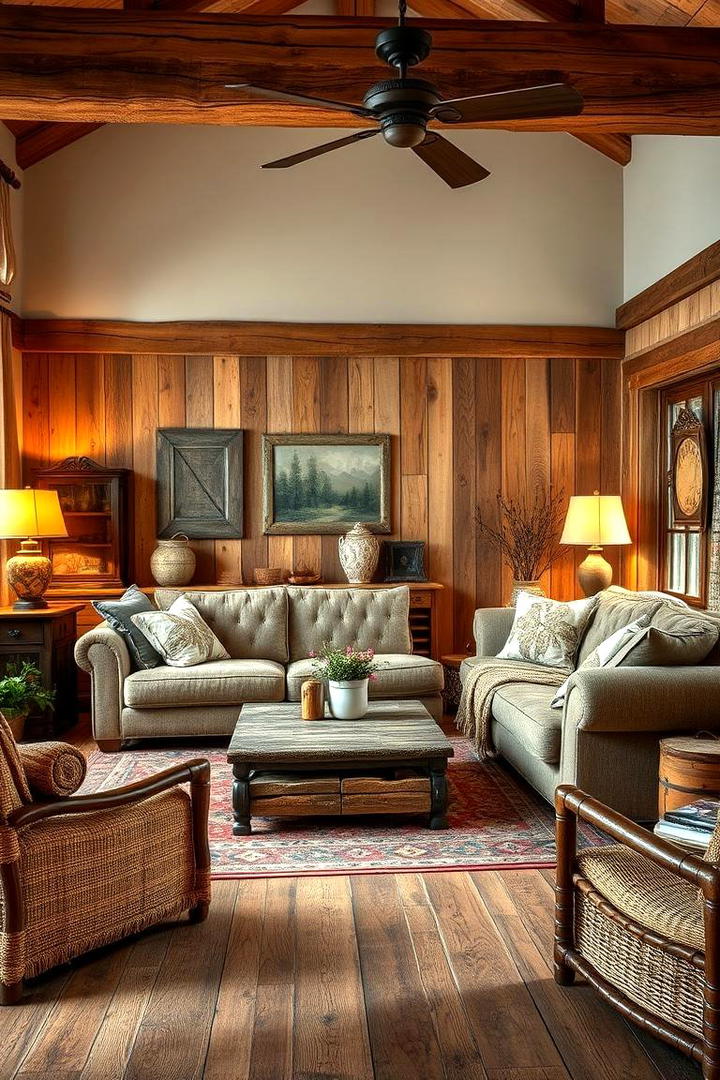 Cozy Rustic Charm - 21 Aesthetic Living Room Ideas