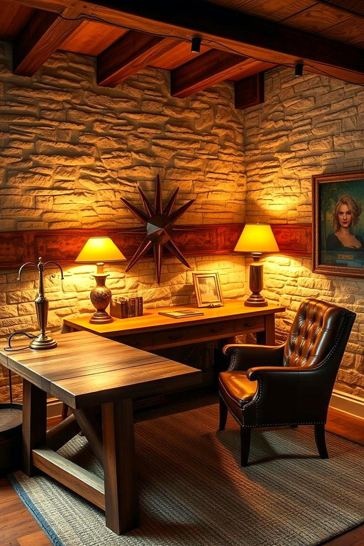 Cozy Rustic Study - 30 Study Room Ideas