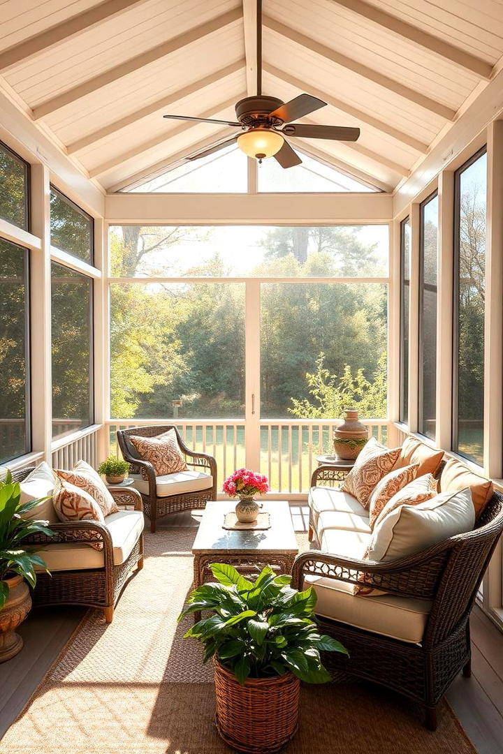 Cozy Sunlit Sanctuary - 21 Screened-in Porch Ideas