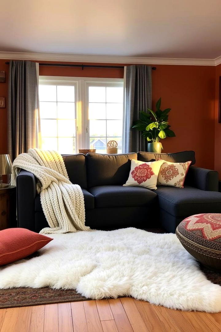 Cozy Textiles and Rugs - 21 Small Living Room Ideas