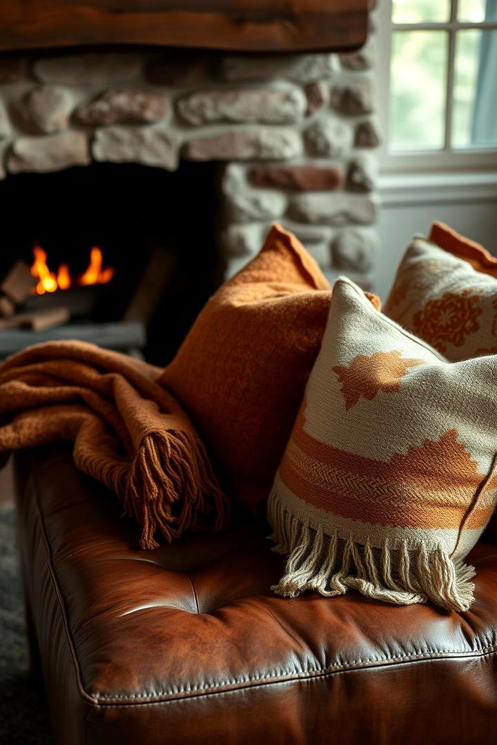 Cozy Textiles with Earthy Patterns - 21 Rustic Decor Ideas