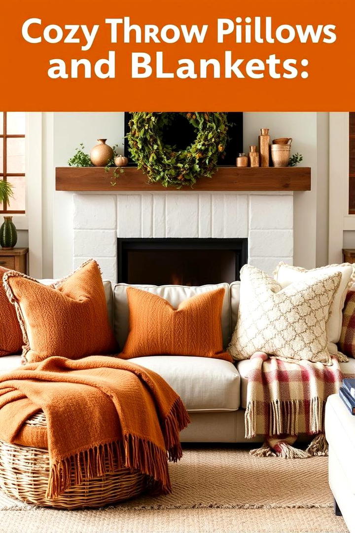 Cozy Throw Pillows and Blankets - 21 Fall Decor Ideas