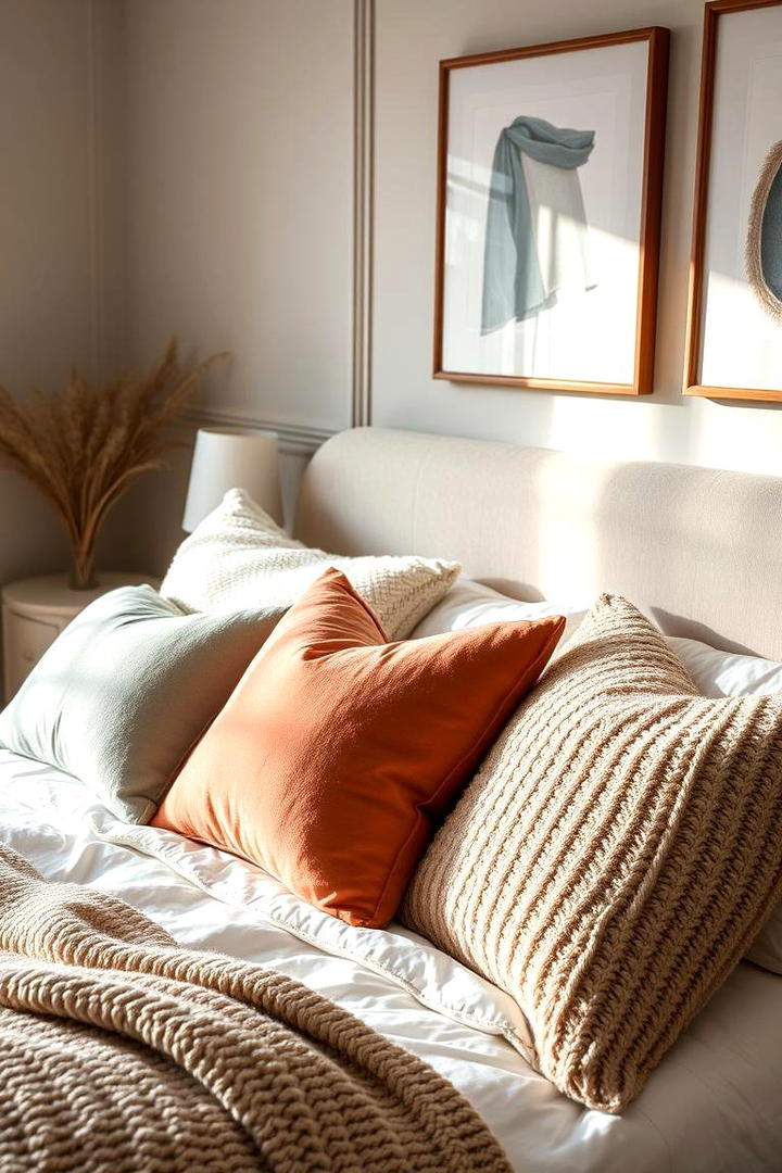 Cozy Throw Pillows for Relaxed Comfort - 17 Relaxing Bedroom Ideas