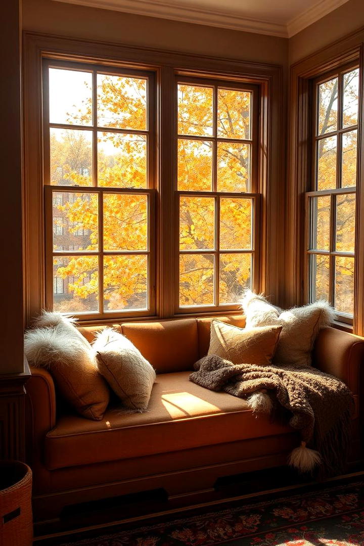 Cozy Window Seat - 30 Fall Living Room Ideas