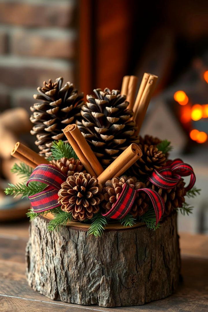 Cozy Woodland Pine Cone Arrangement - 21 Thanksgiving Centerpiece Ideas