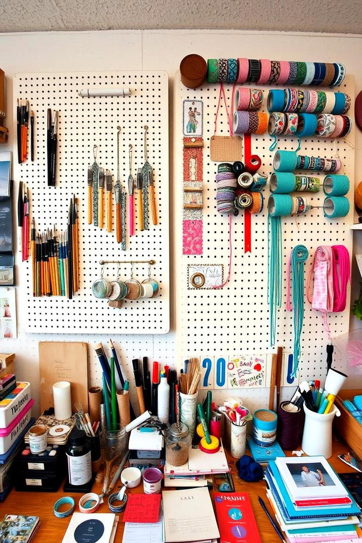 Craft Workshop Organizer - 30 Pegboard Ideas