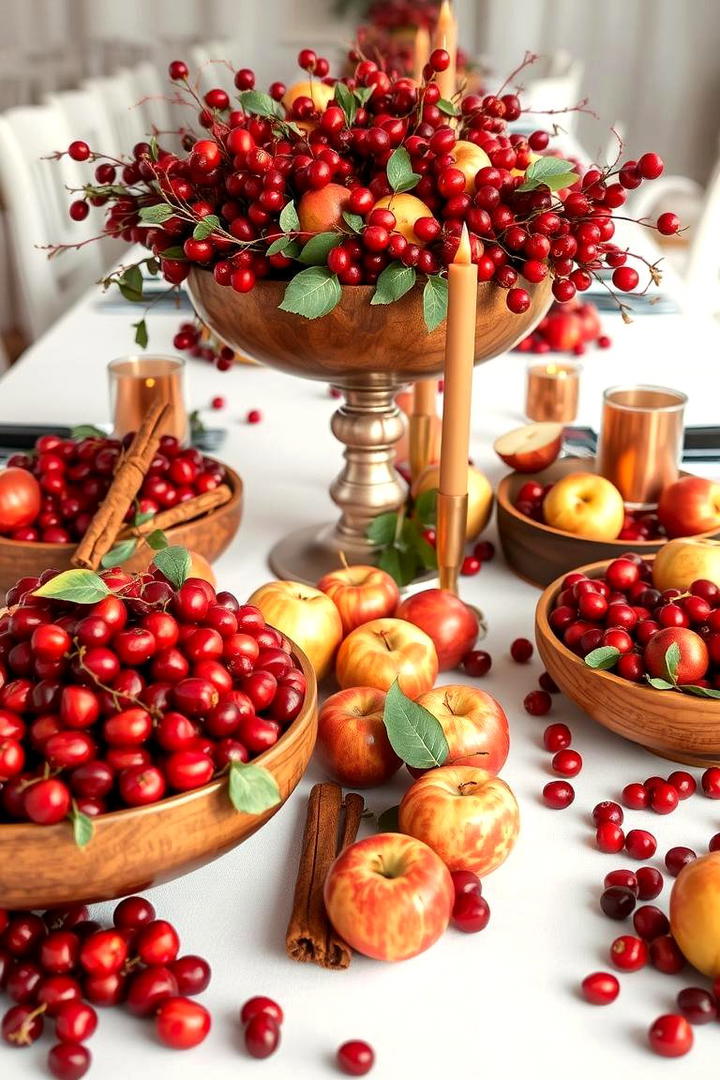 Cranberry and Apple Displays - 21 Fall Wedding Décor Ideas