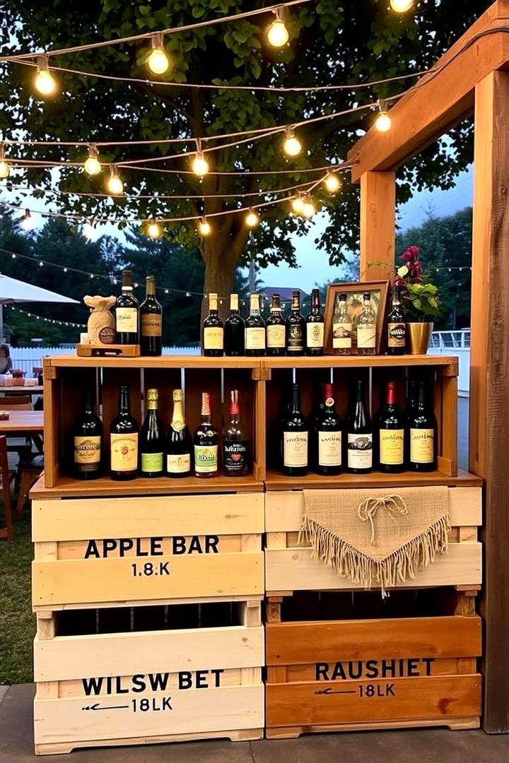 Crate Storage Bar - 30 Home Bar Ideas On A Budget